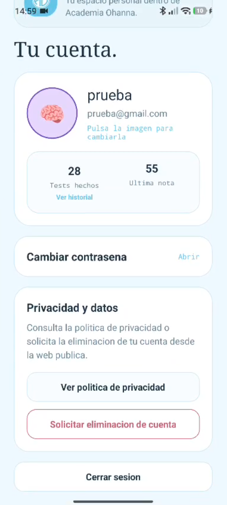 Academia Ohanna app